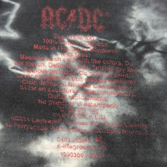 AC/DC Blow Up Your Video Tie Dye Tee Angus Young Shirt XXL - Picture 3 of 8